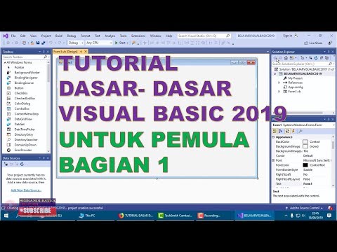 TUTORIAL DASAR - DASAR VISUAL BASIC 2019 ~ PART 1