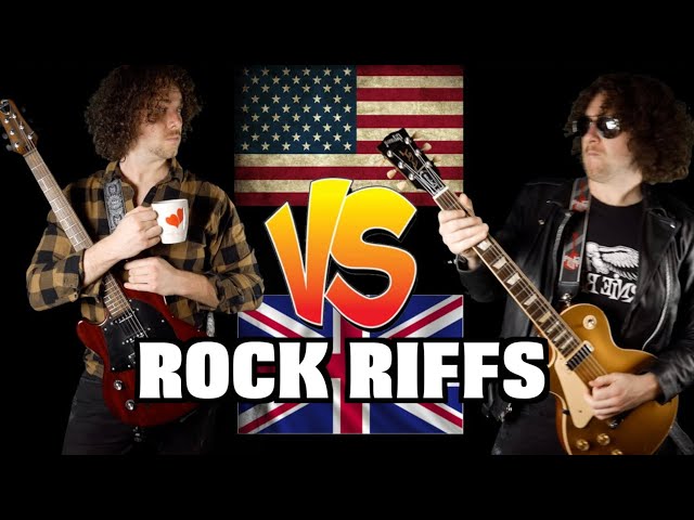 USA vs UK ROCK Battle Of The Riffs (FREE PDF Tabs u0026 BT) class=