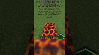 LOGICNYA LAVA DAN MAGMA DI MINECRAFT #shorts #vtuber #minecraft #mcpe