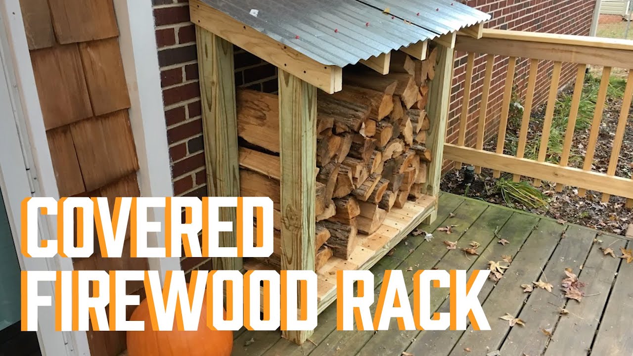 DIY Covered Firewood Rack 