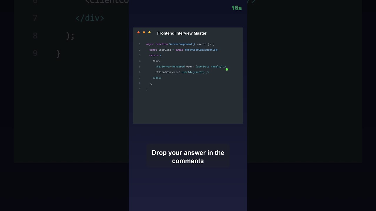 React Server Components: The Future of Performance | Frontend Interview Master 