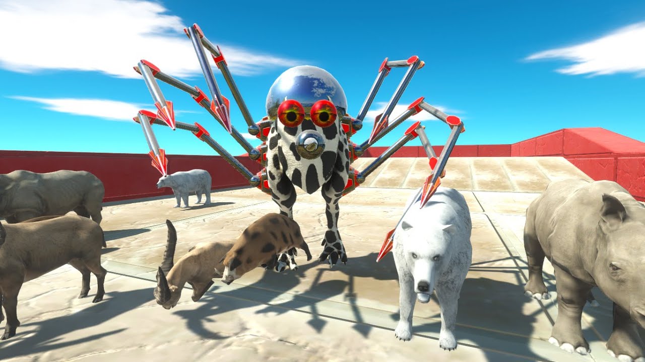 ESCAPE FROM MONSTER - DEATH TOUCH ALIEN ROBOT 🤖 | Animal Revolt Battle Simulator