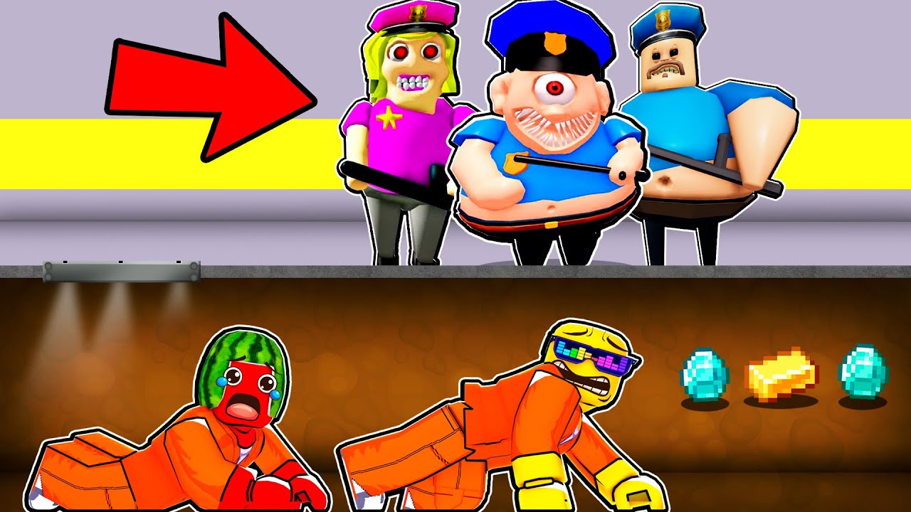 ESCAPE 20+ PRISON RUN OBBY Roblox (Barry, Police Girl, Siren Cop, New Boss)