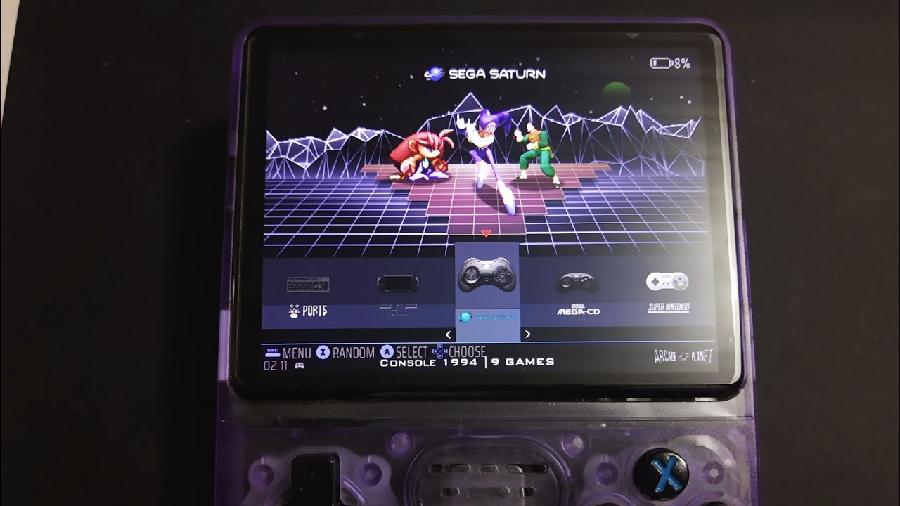 Teste de Sega Saturn no sistema Amberelec (R36S) - YouTube