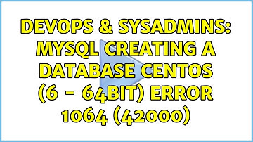 DevOps & SysAdmins: MySQL Creating a Database CentOS (6 - 64bit) Error 1064 (42000)
