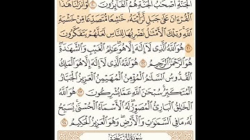 اواخر سورة الحشر للشيخ ياسر الدوسري بالاداء الشهير ♥️♥️