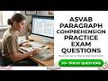 ASVAB Paragraph Comprehension practice Exam Questions 2026 Ultimate Guide To Pass