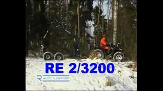 ATV Quad mit Rückewagen und Fällgreifer