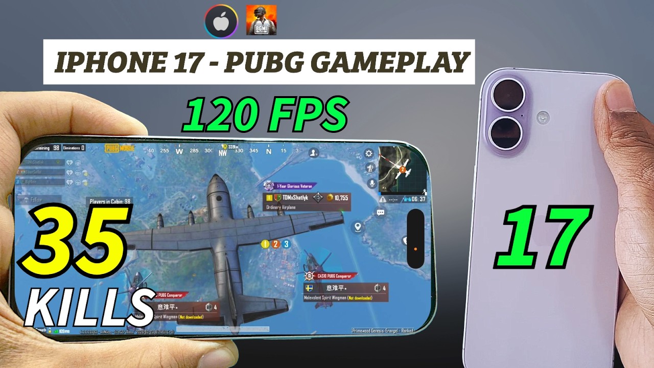 35 KILLS SOLO IN IPHONE 17 | BGMI GAMEPLAY WITH 120 FPS | PUBG MOBILE