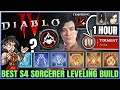 Diablo 4 - New Best Sorcerer Leveling Build - Season 4 FAST 1 to 70 - Skills Tempering Gear Guide!