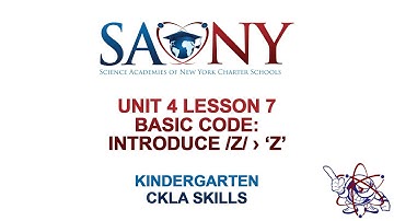 Kindergarten CKLA Skills - Unit 4 Lesson 7 Basic Code: Introduce /z/ › ‘z’