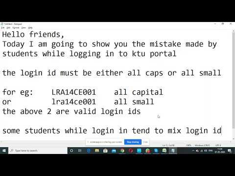 The mistake made by students while logging in to ktu portal