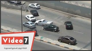 شاهد حادث تصادم بين 4 سيارات على محور أحمد عرابى screenshot 5