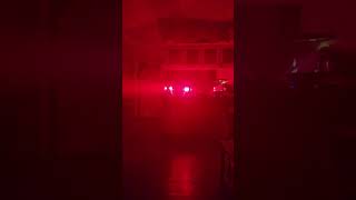 Federal Signal beacons in the fog.
