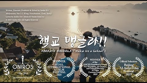 🏆 AI국제영화제 수상작 | "학교를 만들어주세요" 5가구 섬마을의 기적 (학교 맹글라)