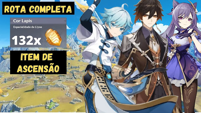 ROTA DE ITENS DE ASCENSÃO PARA PERSONAGENS [GENSHIN IMPACT] 