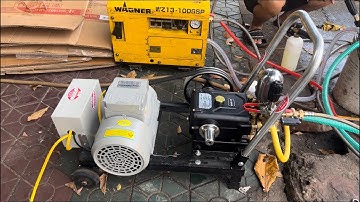 LẮP FULL CẤU HÌNH BỘ MÁY RỬA XE ÁP LỰC TRÂU BÒ NỒI ĐỒNG CỐI ĐÁ