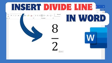 How To Insert Divide Line In Word