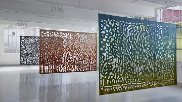 View the layered compositions of Norwegian textile artist Ingrid Aarset