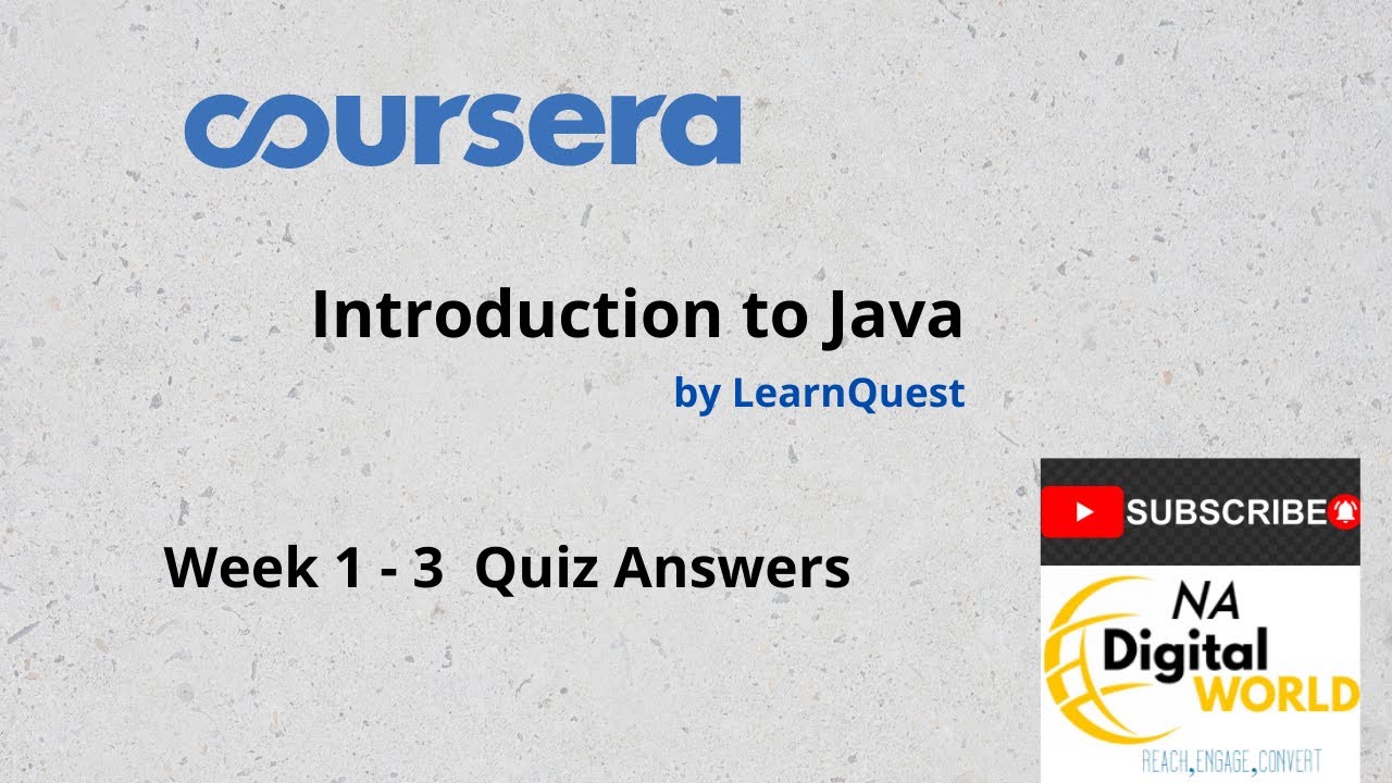 coursera java assignment answers