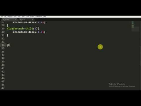 #17  MAKE PURE CSS3 ANIMATIONS/PRELOADER...
