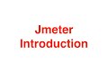 Jmeter Introduction