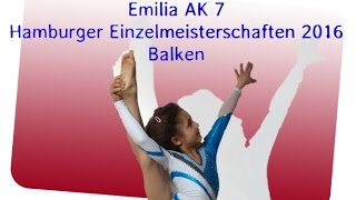 Emilia AK 7, Balken Hamburger Einzelmeisterschaften (HHEM) 2016