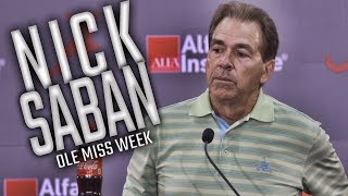 What Nick Saban had to say during Monday's press conference What Nick Saban had to say during Monday's press conference