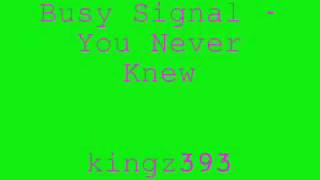 Busy Signal - You Never Knew.