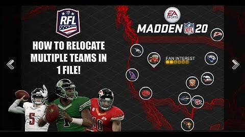 How To Relocate Multiple Teams In 1 File In Madden 20-23!