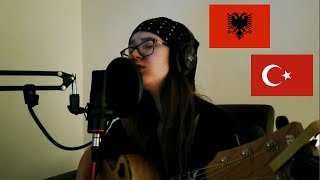 Albanian Girl sings Turkish Song - Manidar