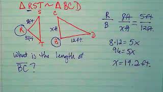 Using Proportions with Similar Figures