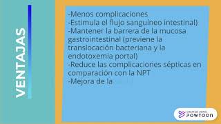 Ventajas y desventajas de nutrición enteral