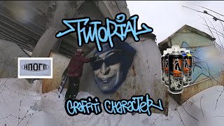 Graffiti character tutorial. Portrait 3 cans, 1 fat cap.