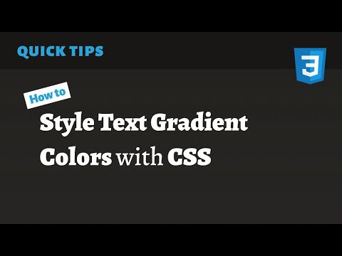 How to add a Text Gradient Color with CSS