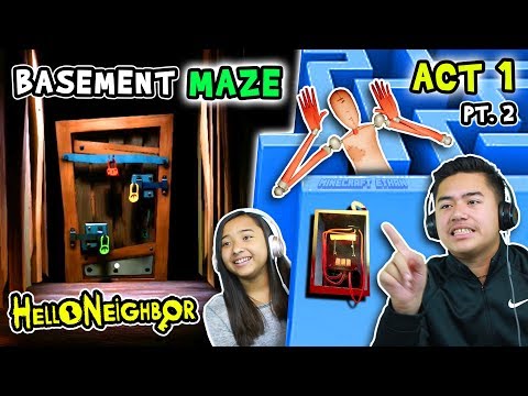 Basement Maze Hello Neighbor Act 1 Part 2 Gameplay Official Release Minecraft Ethan Youtube - roblox hello neighbor in roblox secret basement minecraftvideos tv