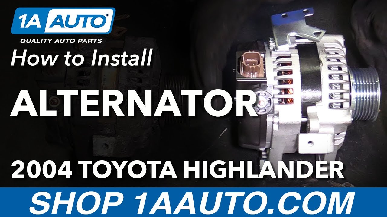 How to Replace Alternator 2004-07 Toyota Highlander L4 2-4L | 1A Auto
