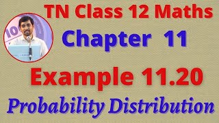 12th Maths Example 11.20 Probability Distributions CHAPTER 11 – TN New SyllabusTN New Syllabus