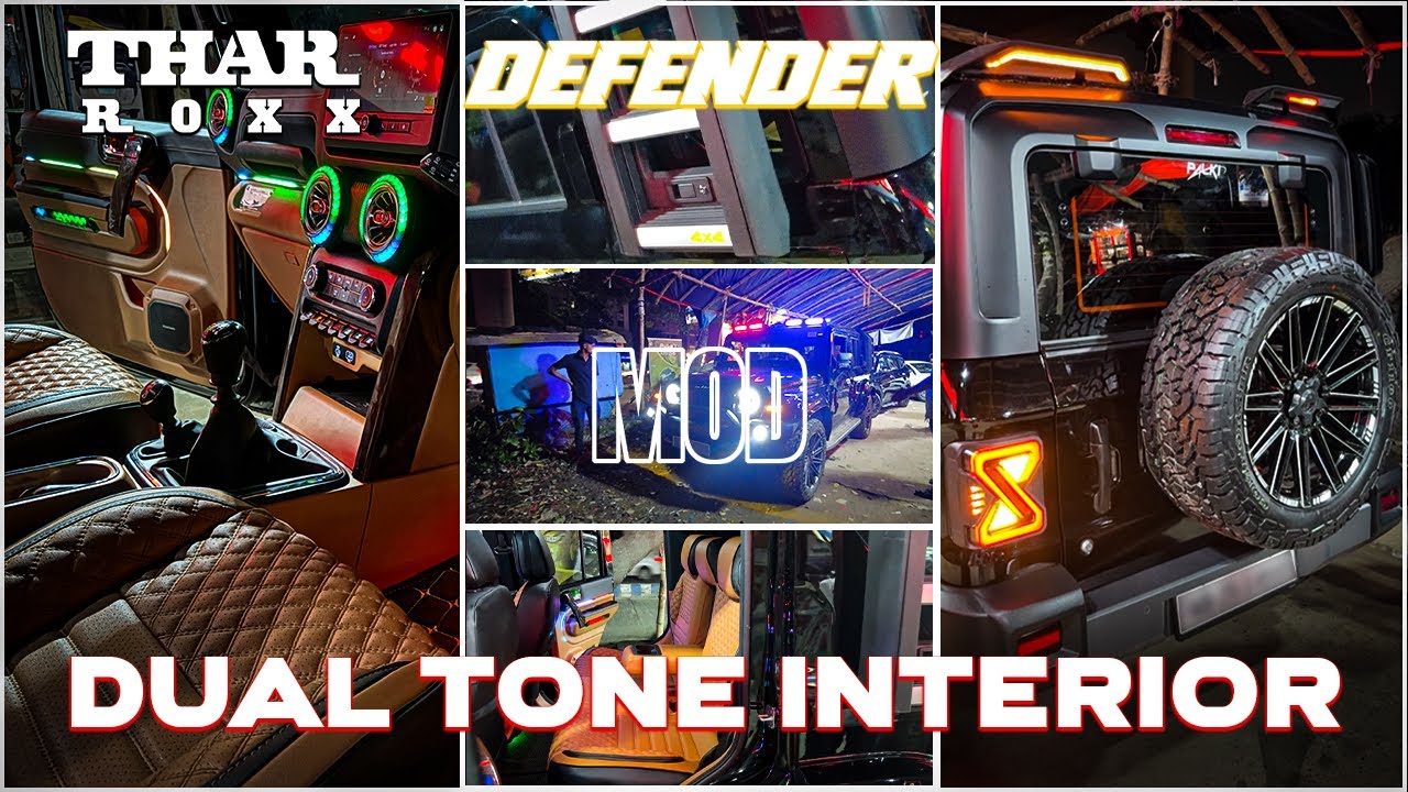 Thar Roxx Interior Upgrade | Classic Defender Look with Modern Dual Tone Finish in Black Tan