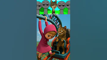 Sprunki Masha And The Bear X OO EE AA Spinning Cat What OO EE AA Cat Did To Masha Roller Coaster 