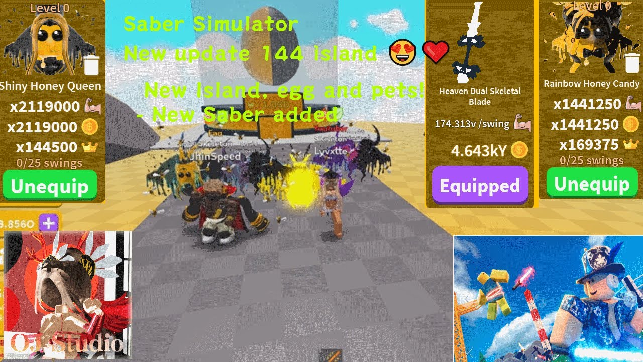 New update Saber Simulator 144 island, i got new Triple shiny moon pet(Shiny - YouTube