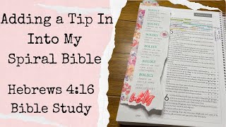 Adding a Tip In Into my #Spiralbible