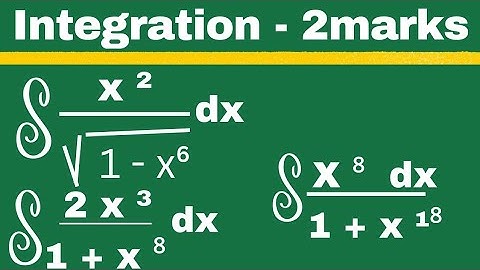 Integration | 2-marks problems @EAG