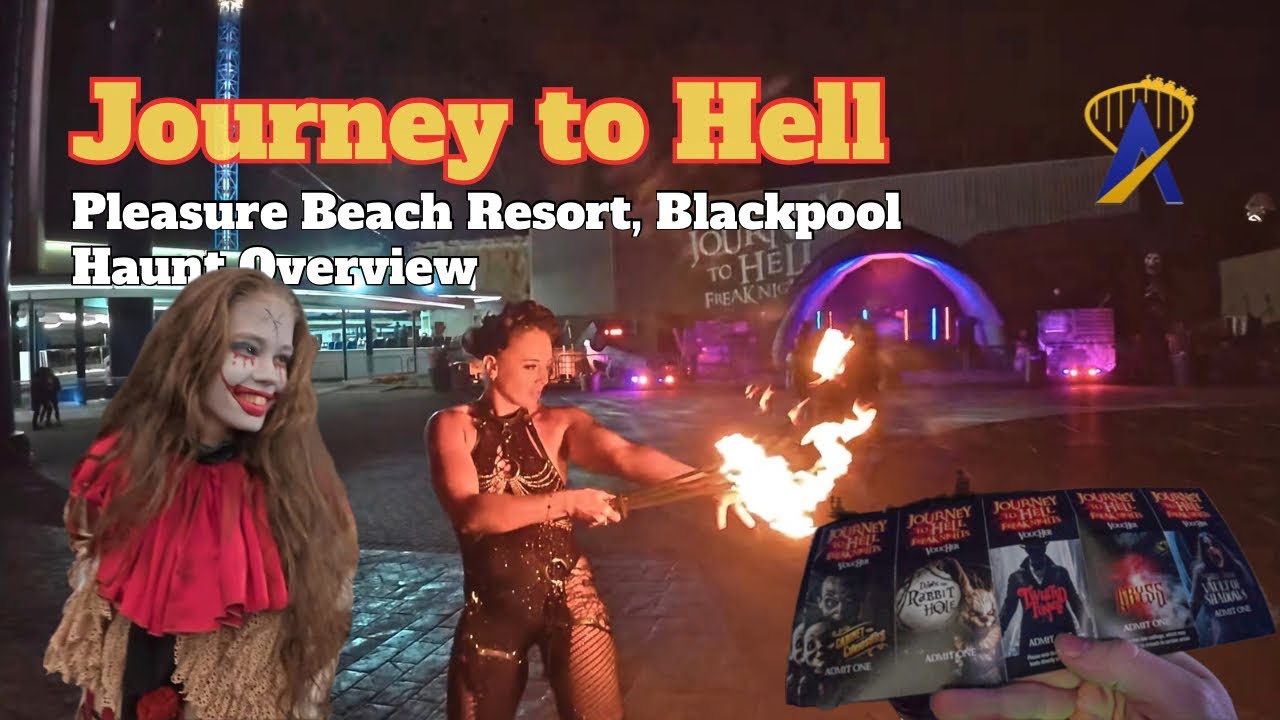 Journey To Hell Overview from Pleasure Beach Resort, Blackpool England 