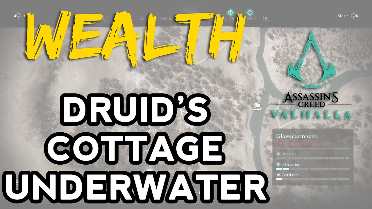 Assassins Creed Valhalla: Druid's Cottage Underwater Wealth Walkthrough