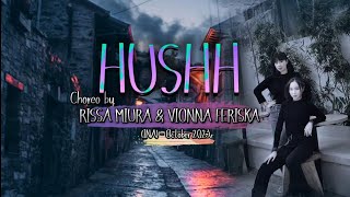 HUSHH🕷️🕸️ |🎃| LINE DANCE DEMO || choreo. @rissamiuralinedance& @vionnaferiska1930