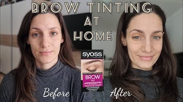 BROW TINTING at home |DIY| - trying syoss brow tint kit / review