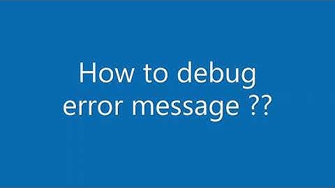 How to debug error message in SAP ??