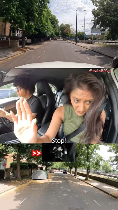 THE BEST EMERGENCY STOP! 😖#brake first then #clutch #stop #reaction #driving #test #howto #pass