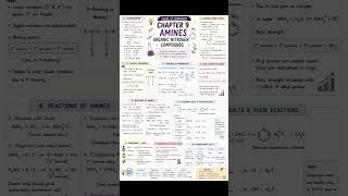 class 12 chemistry chapter 9 summary notes #jee #neet #class12 #class10 #amine #education